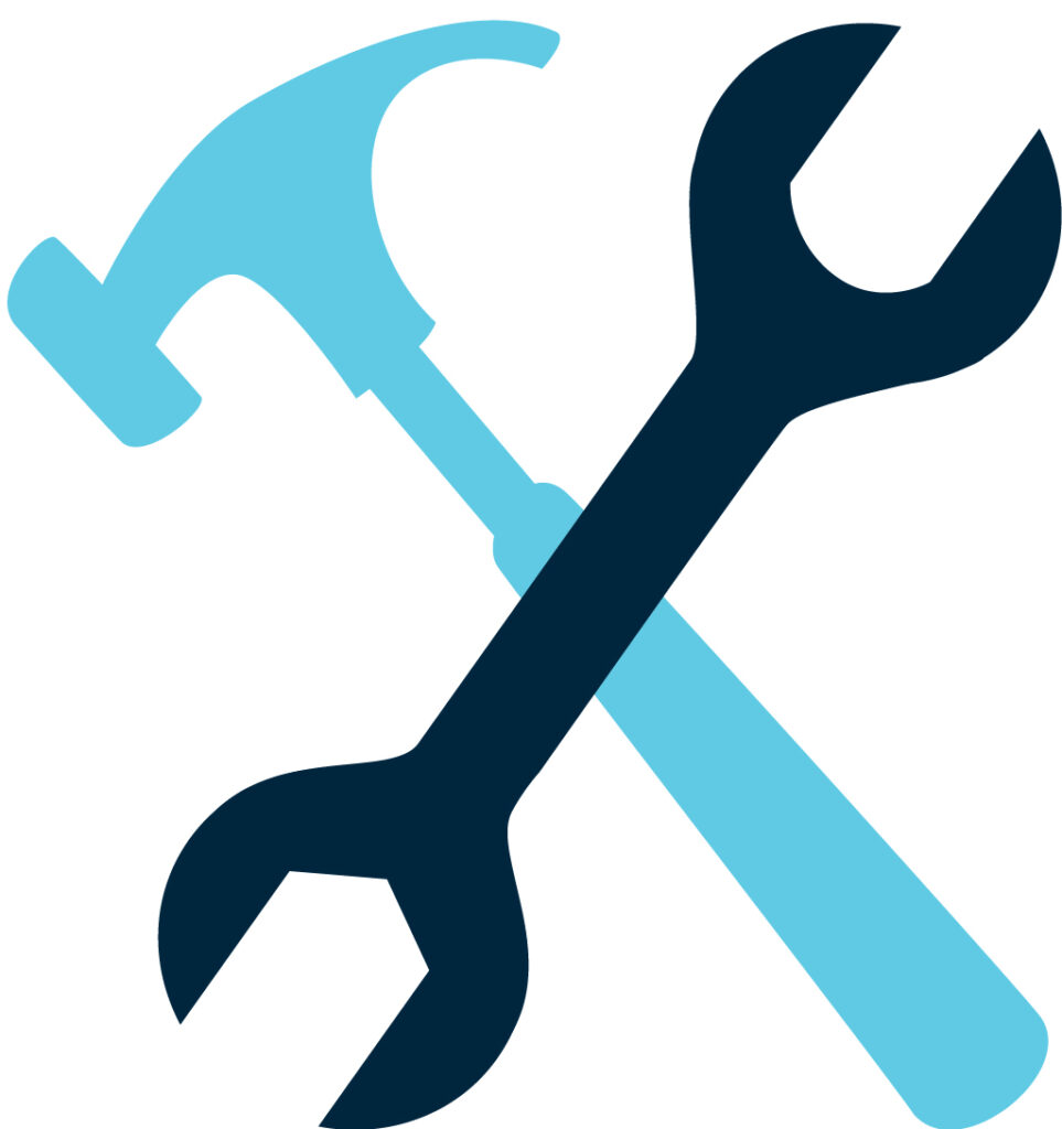 Maintenance & Repairs-FL Hammer and wrench icon for maintenance and repairs